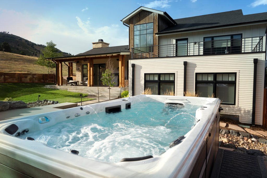 Hot tub/swim spa at someones home